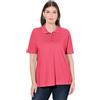 Ulla Popken Polo da Donna, con Bottoni Lunghi, Colletto Polo, Mezza Manica, Blu Cobalto, 48/50 IT