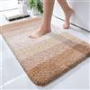 OLANLY Tappeto da bagno 61 x 40 cm, tappeto da bagno in microfibra extra morbido e assorbente, retro in gomma, ad asciugatura rapida, lavabile in lavatrice, per pavimento del bagno, vasca e doccia