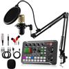 coserori F998 Scheda Audio e BM800 Microfono Kit Microfono Mixer Audio Scheda Audio Mixer Console Amplificatore Audio per Cantare PC Phone
