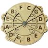 Generic Circel of Fifths Music Wheel - Tabella educativa in legno, strumento di composizione musicale, strumento di riferimento per musicisti compatti per pianoforte, chitarra, aula o studio domestico, disco