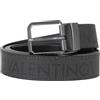 Valentino cintura Billie Leather Belt W115 Antrac/Nero antracite accorciabile