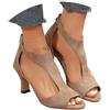 Generico Sandali Donna Estive con Tacco Scarpe Donna Eleganti Aperte per Alluce Valgo Comode Sandali Gioiello Scarpe con Tacchi Alti Cerimonia Sandalo Matrimonio Pianta Larga da Ballo 36-43 Moda
