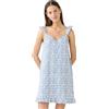 Noidinotte; more than pyjamas Noidinotte - Camicia da Notte Donna Estiva in Cotone Articolo Bloom. - L Azzurro