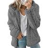 WHZXYDN Nuovo Abbigliamento da Donna con Cappuccio in Pile di Lana Autunno E Inverno Cappotto Caldo Giacca