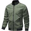 RUMAOZIA Giacca da uomo per le mezze stagioni, giacca estiva da uomo, leggera, antivento, per il tempo libero, per l'autunno, sottile, casual, per il college, Q verde scuro, XL