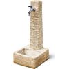 Fontana da Giardino Senza Rubinetto in Cemento Granulato di Marmo Clanezzo Nocciola