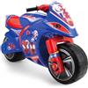 Moto Cavalcabile per Bambini 4-7 anni a Spinta Marvel Spidey 99x39x61 cm fino a 50 kg con Maniglia di Trasporto Blu