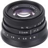 ASHATA Obiettivo per fotocamera, 35 mm F1.6 con grande apertura per ritratto, messa a fuoco manuale fissa in vetro ottico FX, obiettivo per fotocamera F XH1 XA5 XT10
