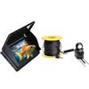 DIGNIFE Macchina fotografica subacquea, Telecamera subacquea for la pesca, video portatile da 4,3 pollici, fishfinder, telecamera for a 220°, visione notturna, impermeabile, cavo 15/20/30 m(50M)