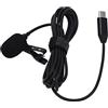 ASHATA Microfono da bavero per Insta360 ONE R, microfono lavalier pickup omnidirezionale cablato, design leggero con clip, plug and play con tipo C per webcasting, vlogging, interviste video