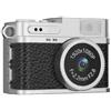 BEAZOOM per mini fotocamera retrò 1080P HD, collana portatile ciondolo videoregistratore con batteria da 180 mAh e display IPS da viaggio, bianco (nero)