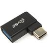 System-S Adattatore USB 3.1 tipo C maschio a 3.0 tipo A femmina angolare cavo nero
