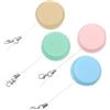 TEHAUX Pulisci Schermo Macaron per Smartphone, 4 Pezzi con Laccetto | Doppia Faccia in Microfibra e Spugna, Formato Tondo, Tappo Protettivo, per Occhiali e Lenti Colore Casuale