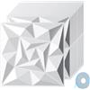 Jaxguom Pannelli da Diamant02 Bianco Con Nastro Adesivo 1.08m²/12 Stück 30x30cm