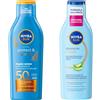 Nivea Sun Kit NIVEA SUN Latte Solare Protect & Bronze FP 50 200 ml, Protezione solare 50 con attivatore di melanina + NIVEA SUN Doposole Bronze 200 ml, Doposole abbronzante corpo e idratante 48h+