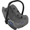 Dooky The Original Dooky 126816 Copri Seggiolino Auto Gruppo 0+ e Ovetto Universale, Grigio con Stelle