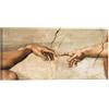 LuxHomeDecor Michelangelo BUONARROTI La creazione di Adamo 100x50 cm Quadro Stampa su Tela con Telaio in Legno