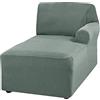 Generic Fodera Universale per Chaise Longue, Lavabile, sostituibile, in Pile Elasticizzato, a Forma di L, per Divano con bracciolo Sinistro/Destro, D, bracciolo Destro