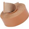 GORGECRAFT 25 mm Rotolo di Cinturino in Pelle Abbronzato Opaco Lungo 2 m e Largo di Cordoncino in Pelle Piatta Spesse 2 mm Avvolgere La Cintura Corda Intrecciata in Pelle su Un Lato Forniture