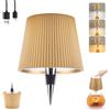 Shunwige Lampada for bottiglia senza fili Ricaricabile 2000mAh Lampada for bottiglia di vino a LED 3 colori dimmerabile (Oro)