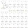 ZYEKIU 30 Pezzi Argento Segnaposto Tavolo, Segnaposto Matrimonio, Porta Foto, Titolari di Carta Numero di Tabella, Memo Clip, per Ristoranti, Foto, Matrimoni, Banchetti, Eventi (Cuore)