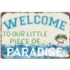 WIZYXQ Targa in metallo con scritta in lingua inglese Beach Sand Surf Relax, divertente, vintage, in alluminio, decorazione da parete per casa, ufficio, fattoria, cortile, giardino, negozio, bar,