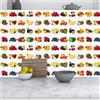 RMJCXYS Piastrelle Adesive Cucina 10x10cm Frutta Gialla Rossa Piastrelle Adesive Bagno Impermeabile Pavimento pvc Adesivo Mobili Decorazione Mattonelle Adesive Antiolio Piastrelle Adesive (10 Pezzi)