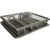 punkto. Elite Scolapiatti - 3 Colori - 46x38x9 cm - Lavabile in lavastoviglie - Senza BPA - Stoviglie in plastica con vassoio antigoccia - Bianco, Grigio, Nero (Grigio)