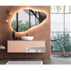A ARTFORMA decorativi Specchio LED da parete forme particolari 99x64 cm | su Misura | moderno specchi con illuminazione, retroilluminato | POD221
