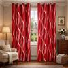 YUJOQUP Tende Oscuranti per Interni 2 Pezzi, Tenda Termica Isolante Freddo e Caldo, Tenda Oscurante per Porte, Tende Camera da Letto Moderne con Anelli (Rosso, 180 x 260 cm)