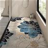 Z·Bling Tappeto Doccia Antiscivolo 70x100cm,Tappetino Vasca in Luffa,Tappeto Bagno Senza Ventose,Tappetino Doccia con Fori di Drenaggio,Motivo Floreale C
