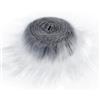 GORGECRAFT Rotolo di Tessuto di Pelliccia Sintetica Soffice e Pelosa 1.5m*5cm Pretagliato Grigio per Artigianato in Pelliccia Sintetica con Barbe di Gnomo di Peluche Artificiali per Cuscini Natalizi