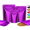 Plaphy 100 Sacchetti Mylar in Alluminio Stand Up Richiudibili,Viola,10x15cm | Buste Doypack Ermetiche Opache per Alimenti, Sacchetti con Zip per Confezionare e Conservare Caffè, Tè, Caramelle, Spezie