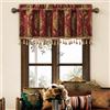 TOPLUXE Tenda per Finestre 137x46cm, Mantovana Damascata con Nappe, Tenda Corta per Camera da Letto Soggiorno Cucina, Decorazione Natalizia (Bordeaux)
