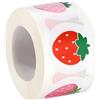 lasuroa 500pz Adesivi Carini a Formas di Fragola, Adesivo Rotondo Forma Frutta Rosa Adesivo Carta Forma Fragolas per Tazze Busta Premio Album Ritagli Decorazioni Fai da te per Bambini (Fragola)