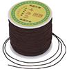 FASHEWELRY Cordoncino di nylon da 0,8 mm, 91 metri/rotolo, per macramè, corda per nodi cinesi, corda per bricolage, collare, bracciale, artigianato, gioielli, cocco, marrone