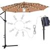 Generic Luce solare per ombrello, luci per ombrello, luci a corda per ombrellone, a sbalzo, a LED, con 8 modalità di illuminazione, impermeabile, per feste di nozze, decorazione