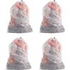 WUMEIJIAJU 4 sacchetti per biancheria in rete con coulisse, grandi 60 x 90 cm, sacchetti per lavaggio delicati e resistenti per vestiti, piumini, lenzuolo, coperte, per dormitorio domestico e viaggi