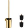 bgl Scopino per WC da parete, in acciaio inox, rotondo, per bagno (oro)