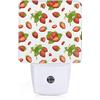 BONDIJ Luce notturna plug-in a forma di foglia di fragola, con sensore tramonto all'alba