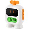 Seucasu Sveglia per bambini, con luce rossa e verde, timer per sonnellini, per bambini (giallo)