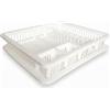 punkto. Elite Scolapiatti - 3 Colori - 46x38x9 cm - Lavabile in lavastoviglie - Senza BPA - Stoviglie in plastica con vassoio antigoccia - Bianco, Grigio, Nero (Bianco)