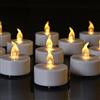 HANZIM Candele a LED 50pcs Lumini da Tè Tealight Elettrica Luce Calda Senza Fiamme con Batterie Adatte per Decorazione di Casa, Compleanno, Matrimonio, Natale, Halloween ecc