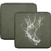 BXFUL Fodera per cuscino da divano esterno impermeabile per salotto da giardino, fodera seduta con cerniera, rimovibile per interni ed esterni, terrazza (grigio chiaro, 65 x 65 cm (2 pezzi)