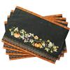 Maison d' Hermine Maison d'Hermine Pumpkin Garden, Set di 4 tovagliette in 100% cotone, per tavolo da pranzo, cucina, matrimoni, uso quotidiano, cene, Ringraziamento, Natale (verde scuro, 33 x 48 cm)