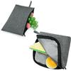 Moyad Set Misto Sacchetti Riutilizzabili - 1 Grande (16x16cm) + 1 Piccolo (12x20cm) per Alimenti, Buste Tramezzini con Zip in PEVA Senza BPA, Ideali per Pranzo e Ufficio, Grigio