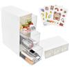 LANSKYLAN Porta Bustine da Tè, Contenitore per Bustine da Tè, Scatola Porta Bustine di Tè a 3 Cassetti, Mobiletto Cucina con Cassetti, Portaspezie in Plastica, per Spezie, Tè in Bustina, Cialde Caffè