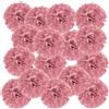 PATIKIL 4 Fiori Pom Pom Di Tessuto, 20 Pezzi Fiori Di Carta Per Matrimonio Baby Shower Compleanno Addio Al Nubilato Decorazione Sfondi, Grigio Rosa
