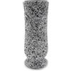 VERSHY Vaso funerario in resina granito svedese nero, 20 cm, altezza 10 cm, elegante vaso per cimitero resistente alle intemperie con inserto in plastica, elegante decorazione per il cimitero (Striegau)