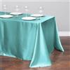 Chickwin Tovaglia Rettangolare in Raso Elegante Tinta Unita Setosa Tovaglia Copri Tavolo da Intern Lavabile per Matrimoni, Hotel, Ristorante, Feste, Banchetti, Vacanze (Verde menta,145x366cm)